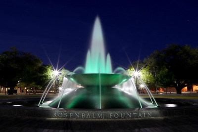 Rosenbalm Fountain at night